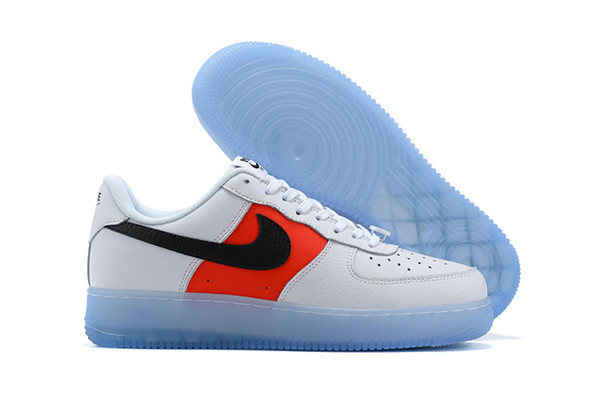 Women's Air Force 1 Low Top White/Orange Shoes 075